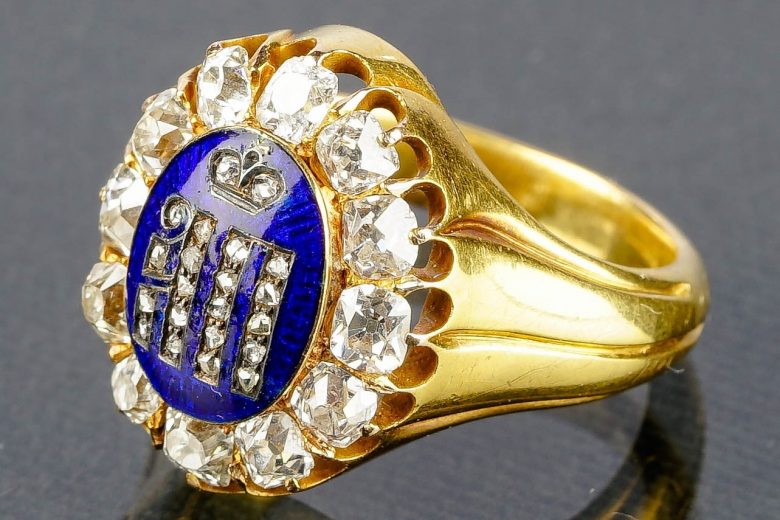 Imperial Russian ring with the Cipher of Grand Duchess Alexandra Petrovna of Russia