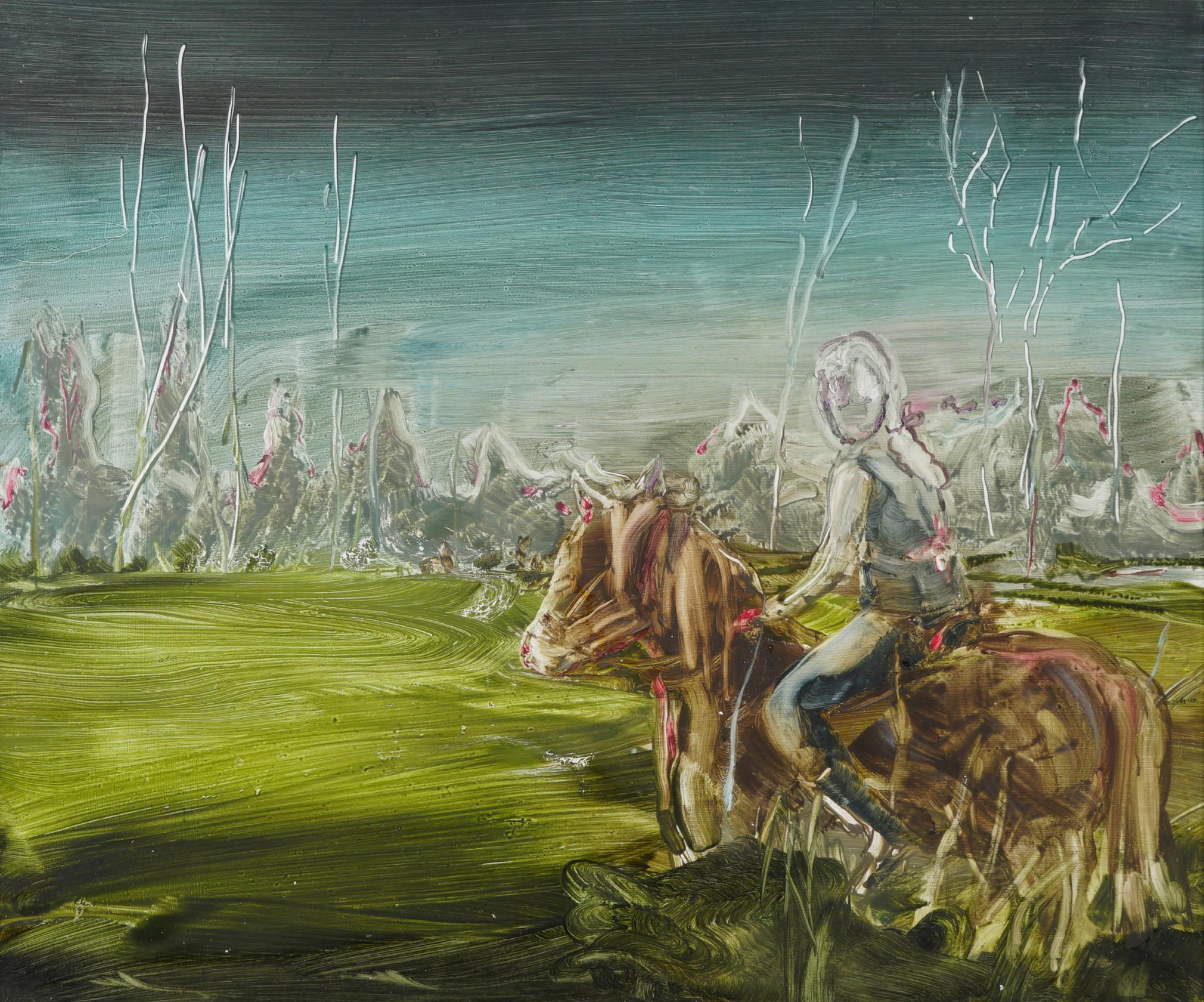 Hevonen ja ratsastaja-aiheinen maalaus